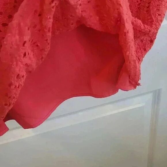 J. Crew Women's Dark Coral Lace Nylon/Spandex Sheath Dress - Picture 6 of 10